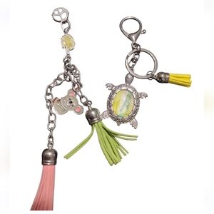 Silver and Multicolor Key & Card Holder